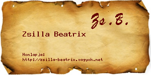 Zsilla Beatrix névjegykártya